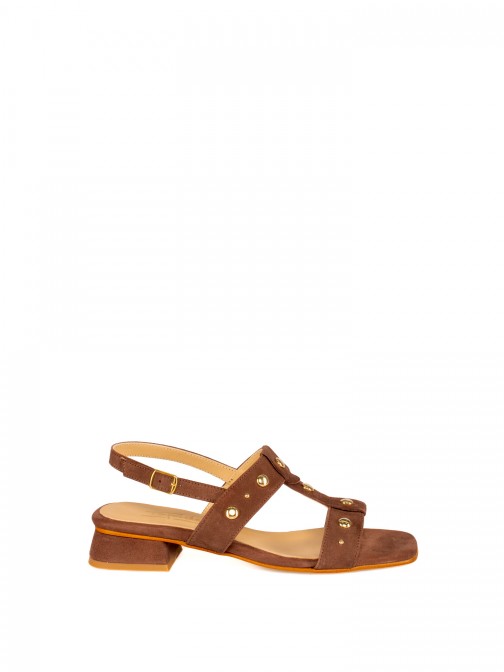Women�s Suede Sandal with Studs