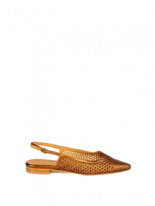 Woven Leather Flat Shoe Woven Leather Flat Shoe