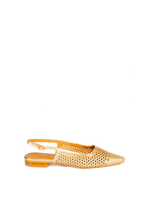 Woven Leather Flat Shoe