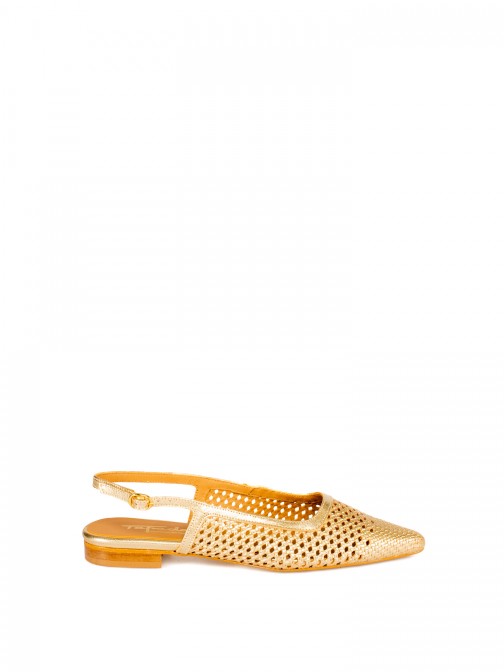 Woven Leather Flat Shoe