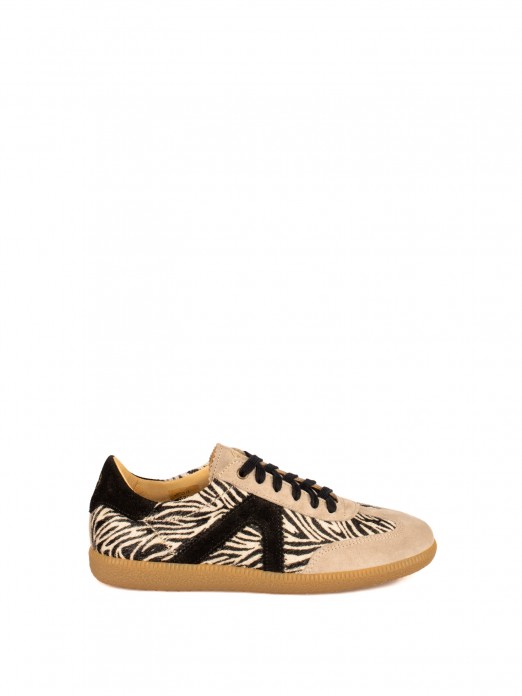 Women’s Animal Print Fur and Suede Sneakers Women’s Animal Print Fur and Suede Sneakers