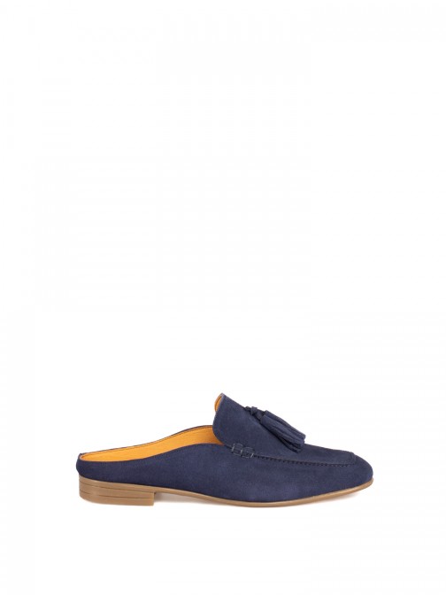 Women’s Suede Mule with Tassel Detail Women’s Suede Mule with Tassel Detail