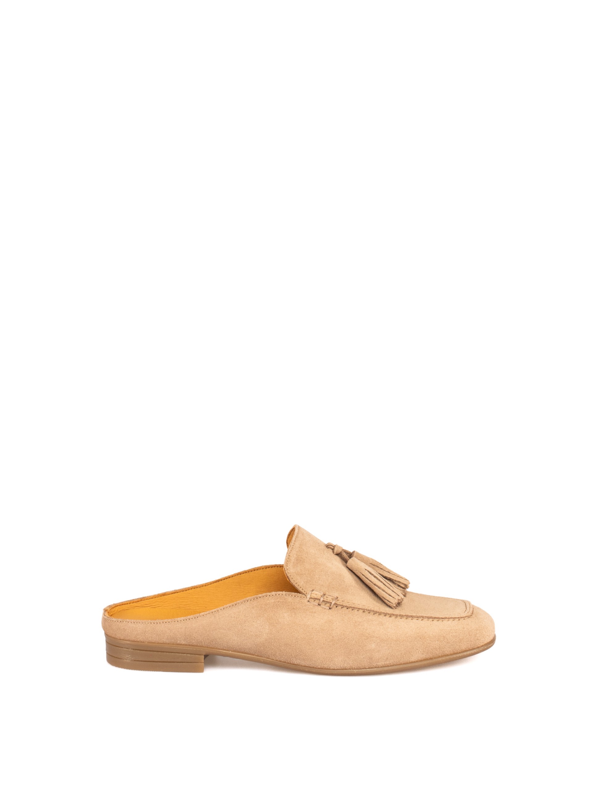 Women’s Suede Mule with Tassel Detail
