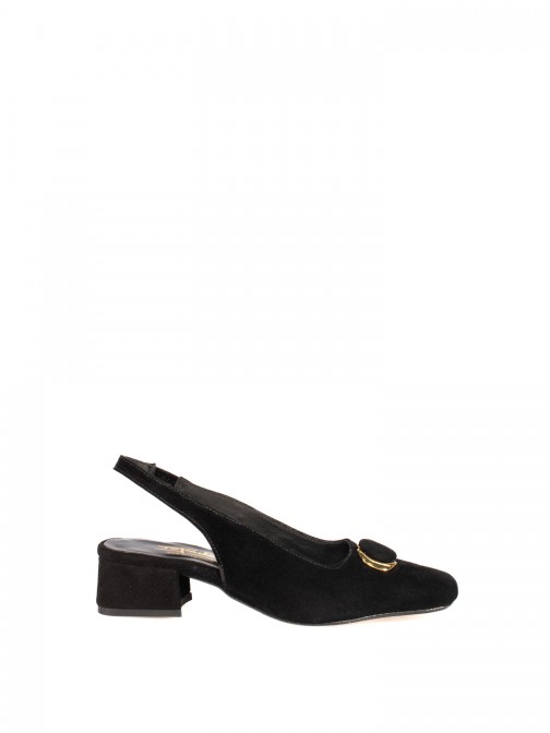 Sapato Slingback de Salto Baixo em Camur�a