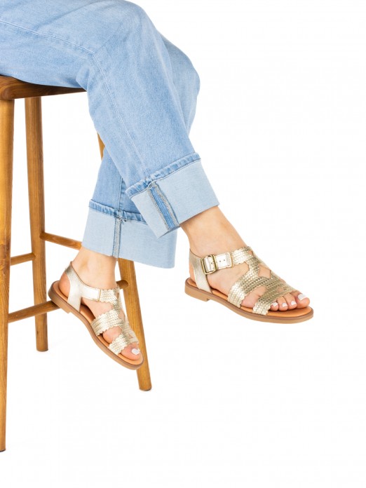 Woven Leather Sandal