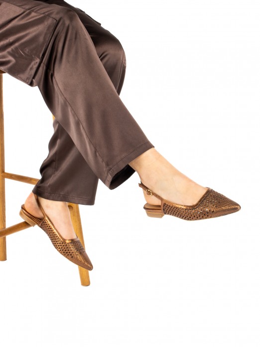 Woven Leather Flat Shoe Woven Leather Flat Shoe
