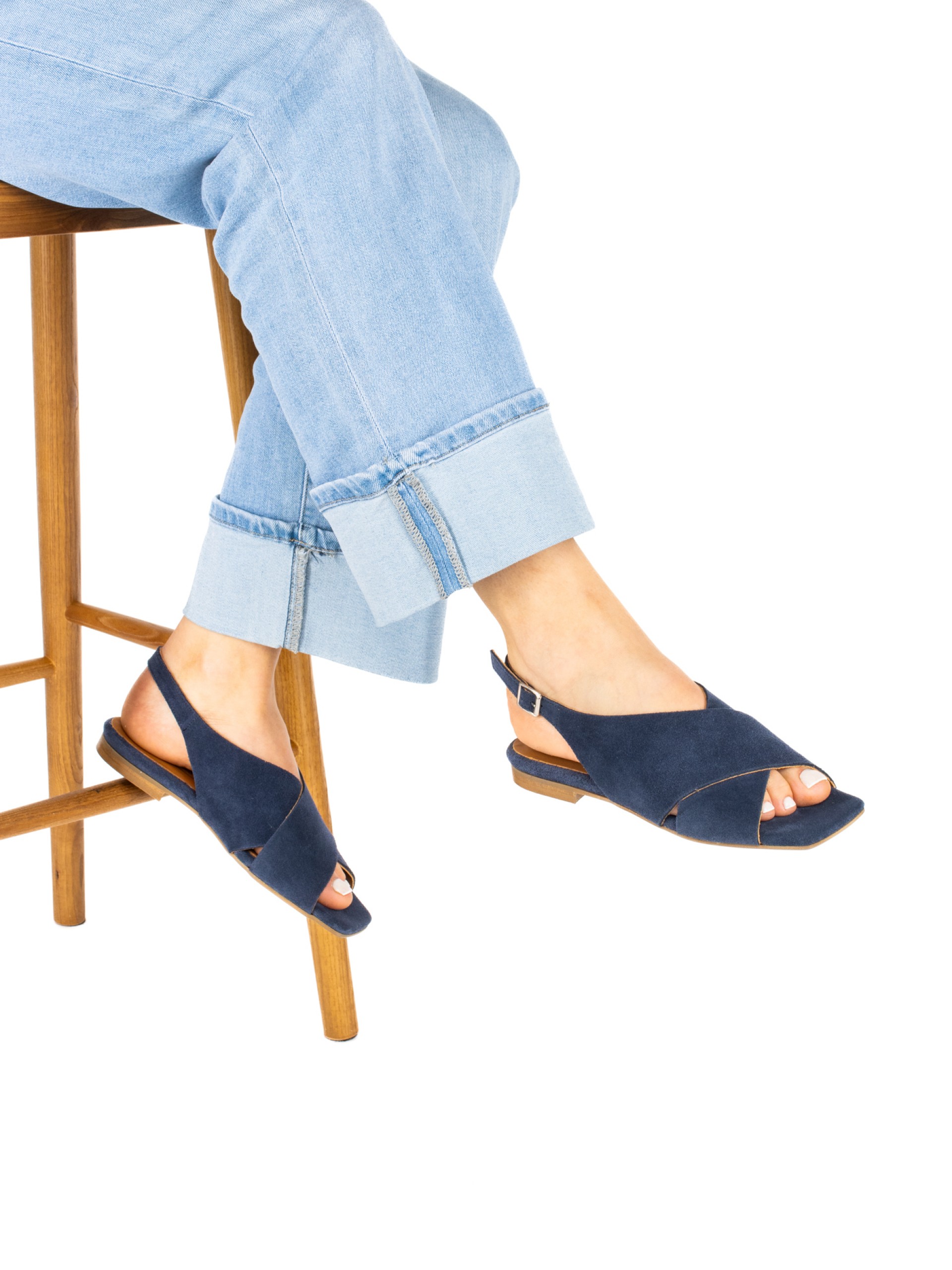Women’s Suede Slingback Flat Shoe