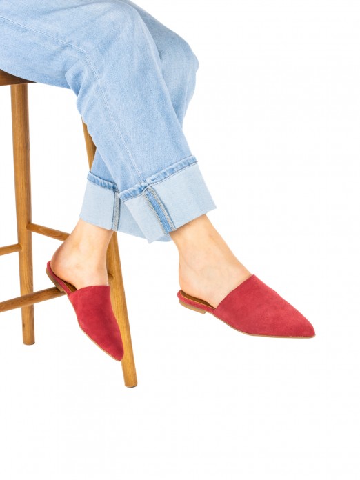 Women’s suede flat mule Women’s suede flat mule