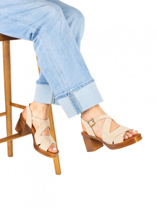 Women’s Suede Block Heel Sandal Women’s Suede Block Heel Sandal