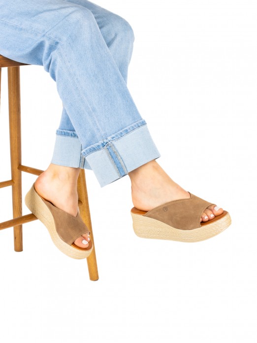 Women’s Suede Wedge Slide Women’s Suede Wedge Slide