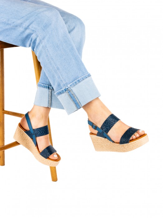Women’s Braided Leather Wedge Sandal Women’s Braided Leather Wedge Sandal