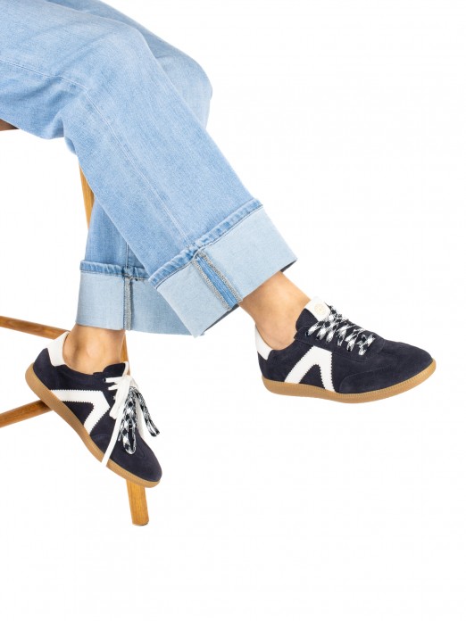 Women’s Suede Sneakers with Leather Details Women’s Suede Sneakers with Leather Details