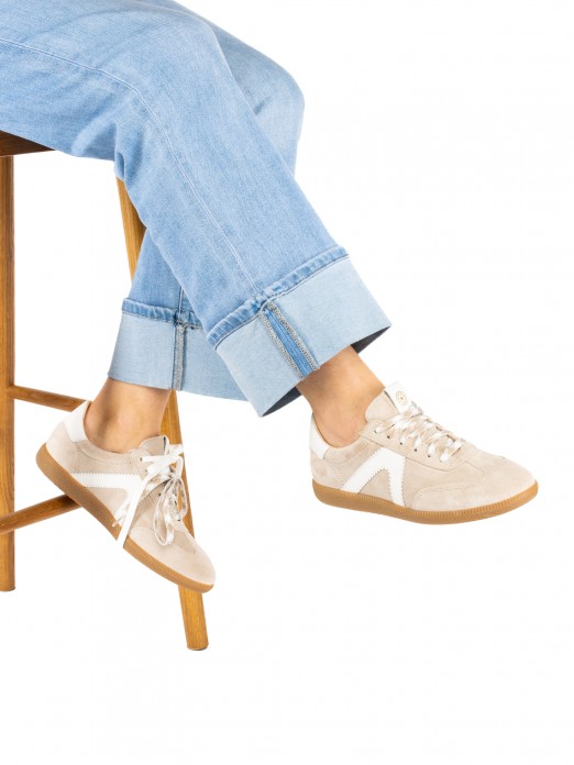 Women’s Suede Sneakers with Leather Details Women’s Suede Sneakers with Leather Details