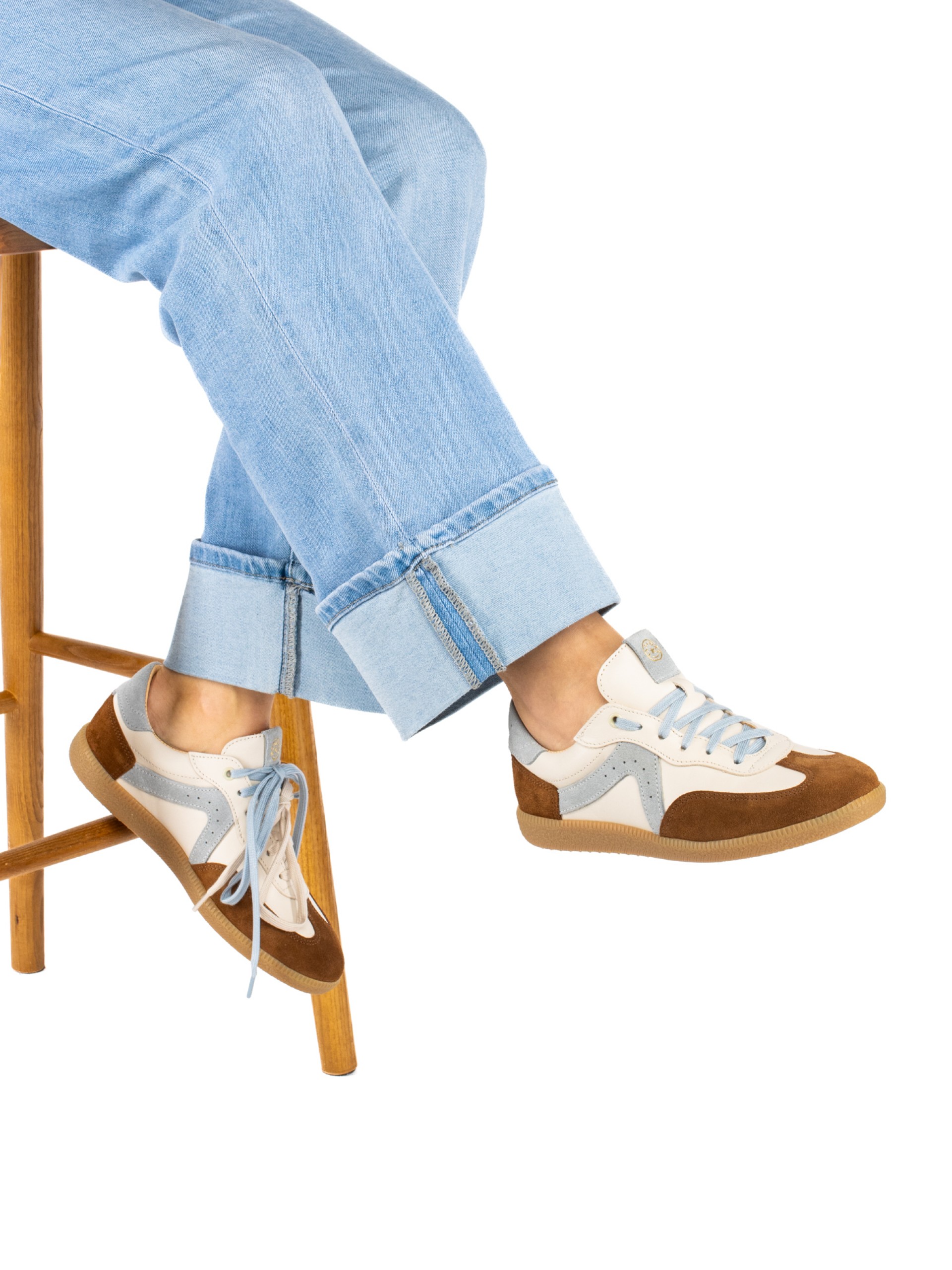 Women’s Multicolour Leather and Suede Sneakers