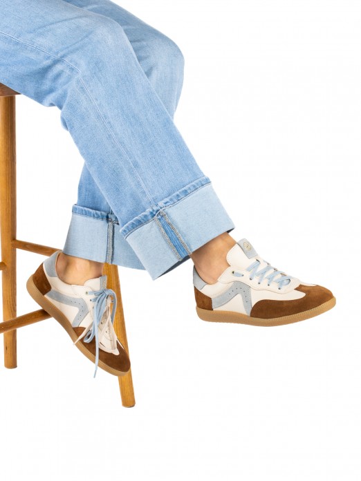 Women’s Multicolour Leather and Suede Sneakers Women’s Multicolour Leather and Suede Sneakers