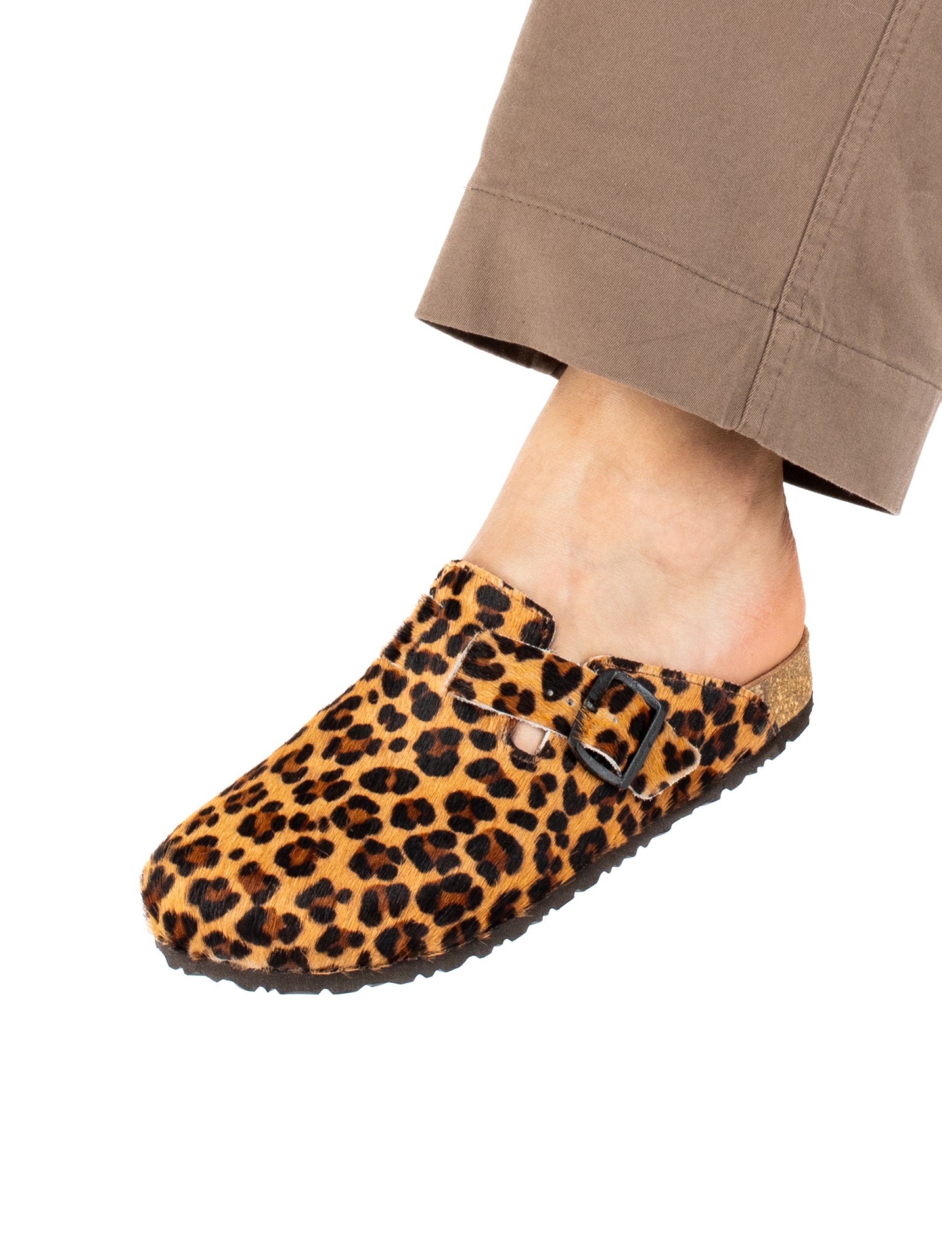 Clog Bio de Senhora em Pêlo Animal Print