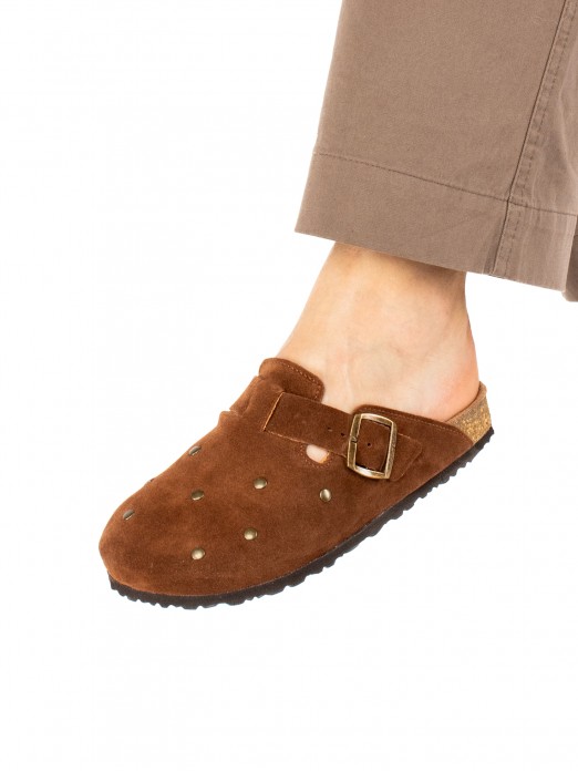 Women’s Bio Suede Clog with Studs Women’s Bio Suede Clog with Studs