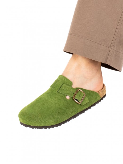 Clog Bio de Senhora em Camurça Jeans Clog Bio de Senhora em Camurça Jeans