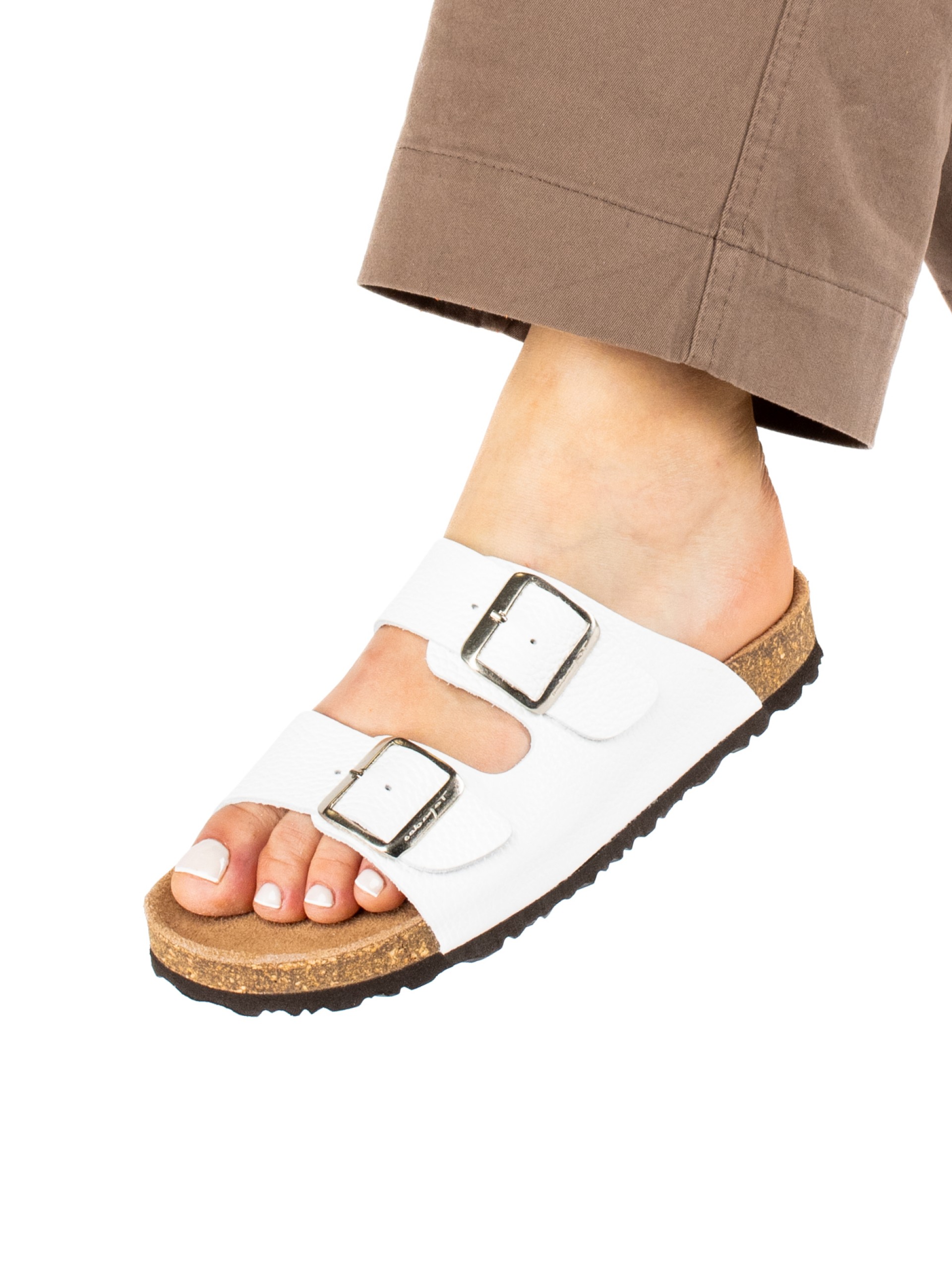 Women’s Bio Laminated Leather Slide Sandal