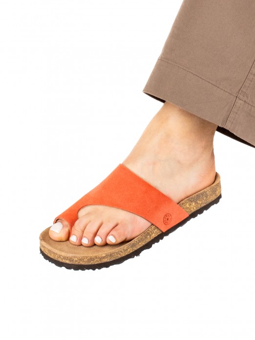 Women�s Bio Toe-Post Leather Sandal