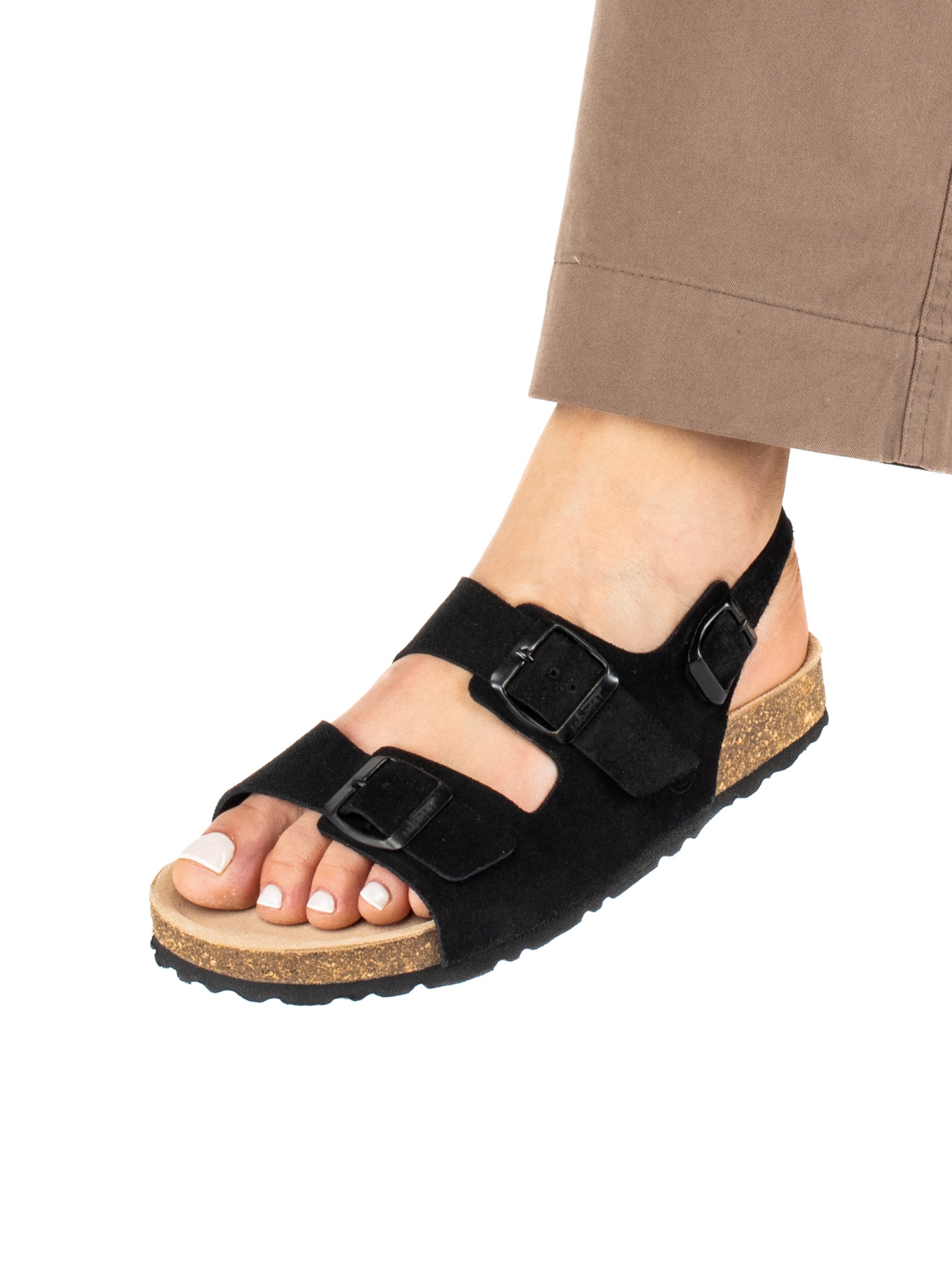 Women’s Bio Suede Sandal with Adjustable Buckles
