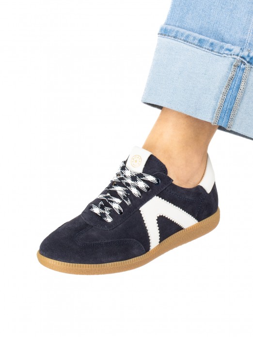 Women’s Suede Sneakers with Leather Details Women’s Suede Sneakers with Leather Details
