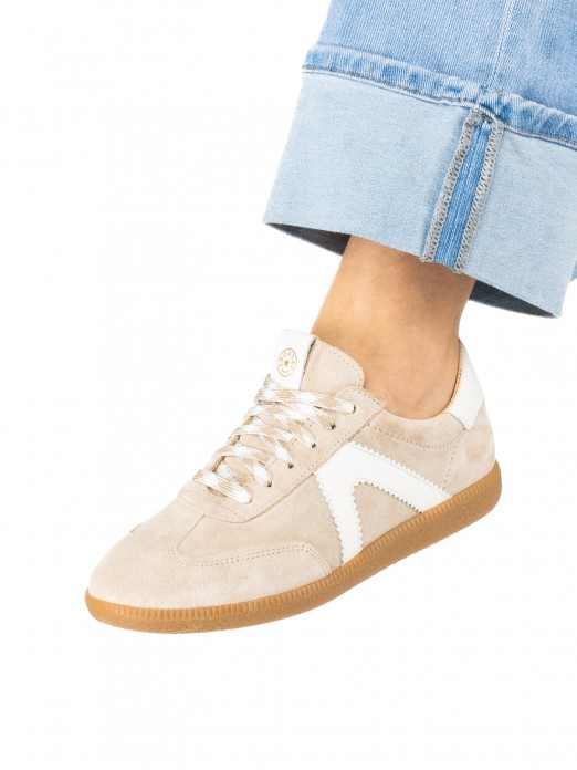 Women’s Suede Sneakers with Leather Details Women’s Suede Sneakers with Leather Details