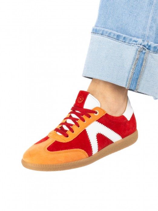 Women’s Suede Sneakers with Leather Details Women’s Suede Sneakers with Leather Details