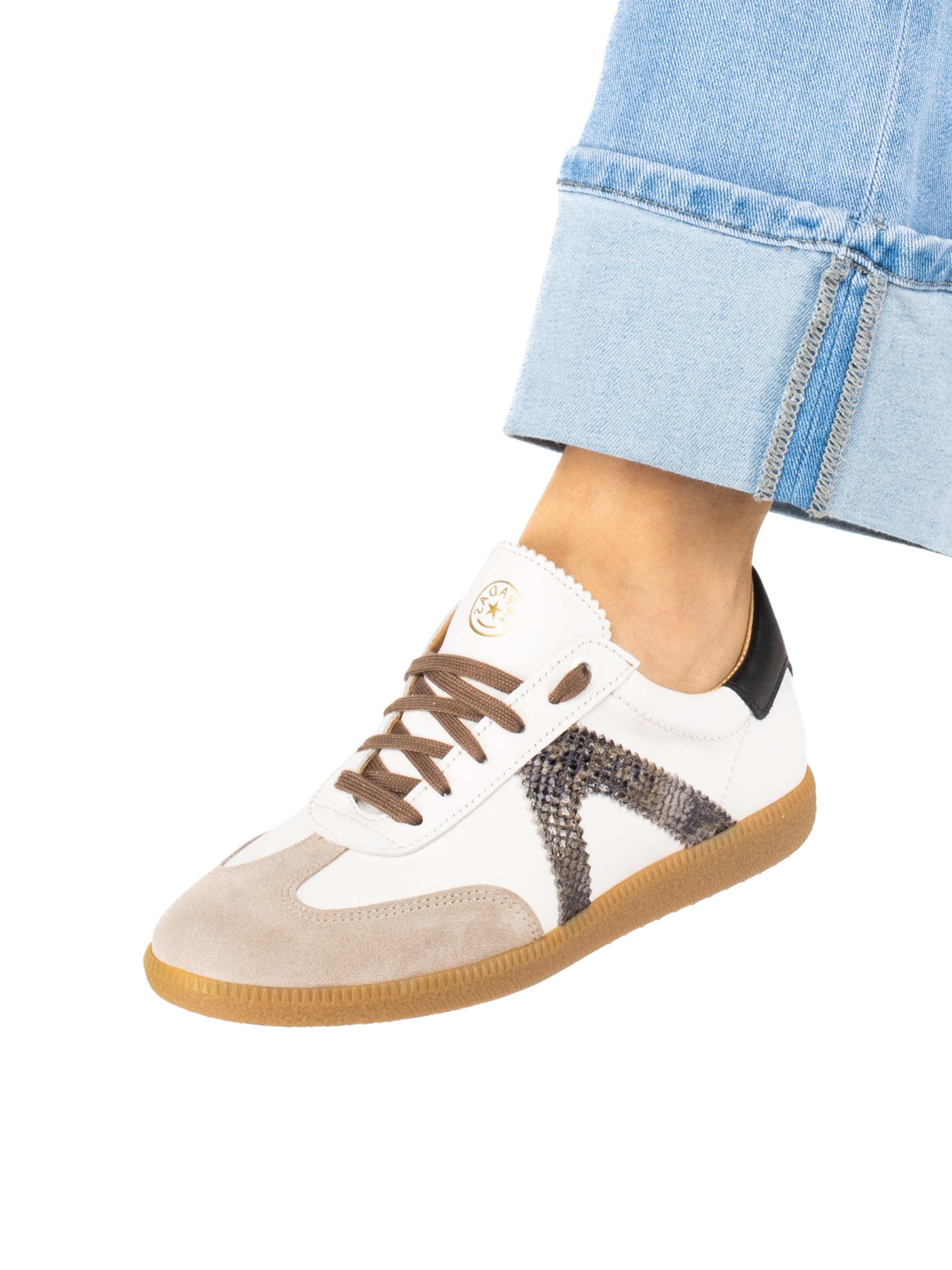 Sapatilhas de Senhora em Pele com Animal Print