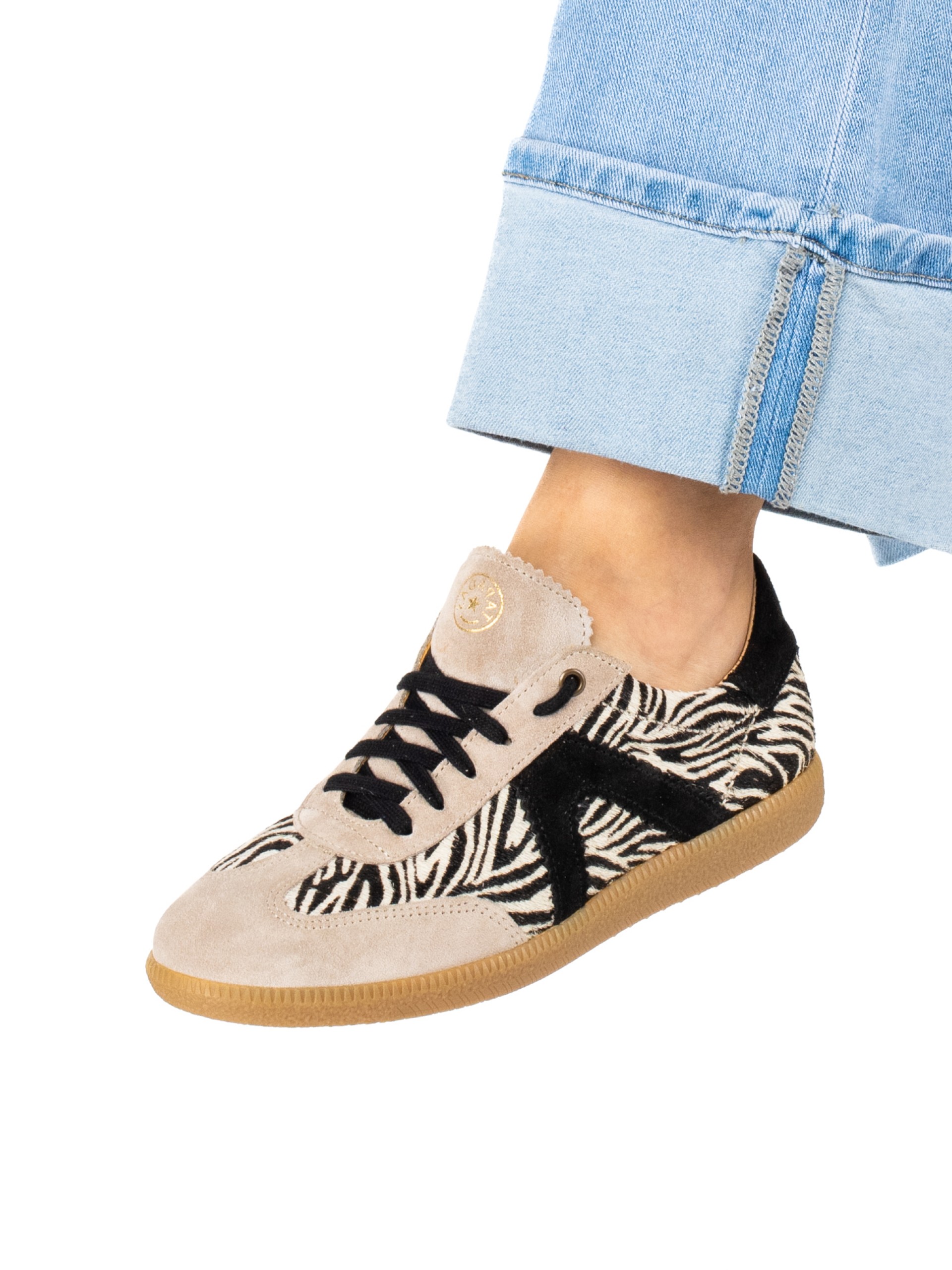 Women’s Animal Print Fur and Suede Sneakers