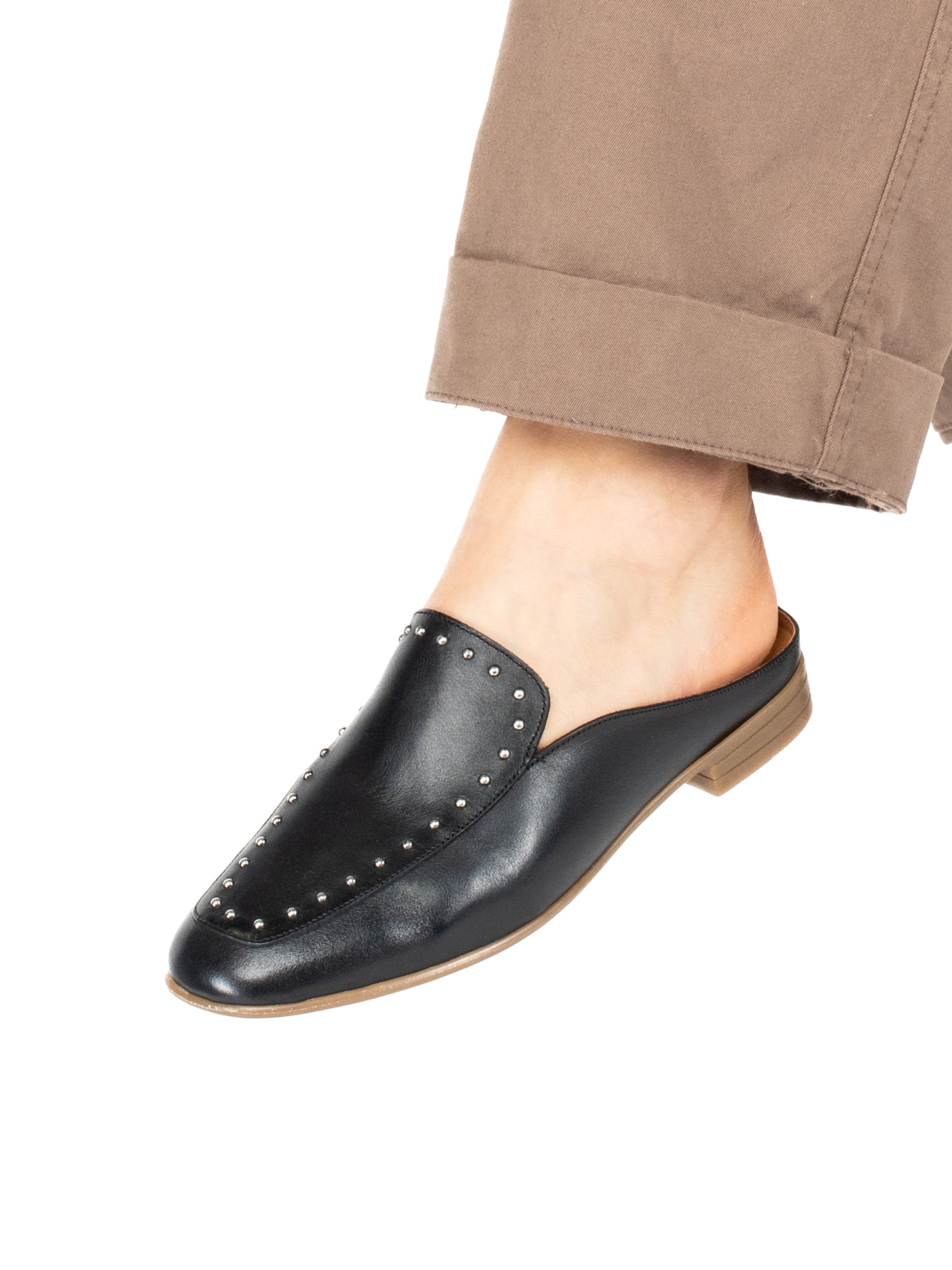 Women’s Leather Mule with Studs
