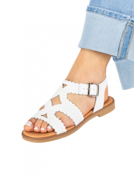 Woven Leather Sandal