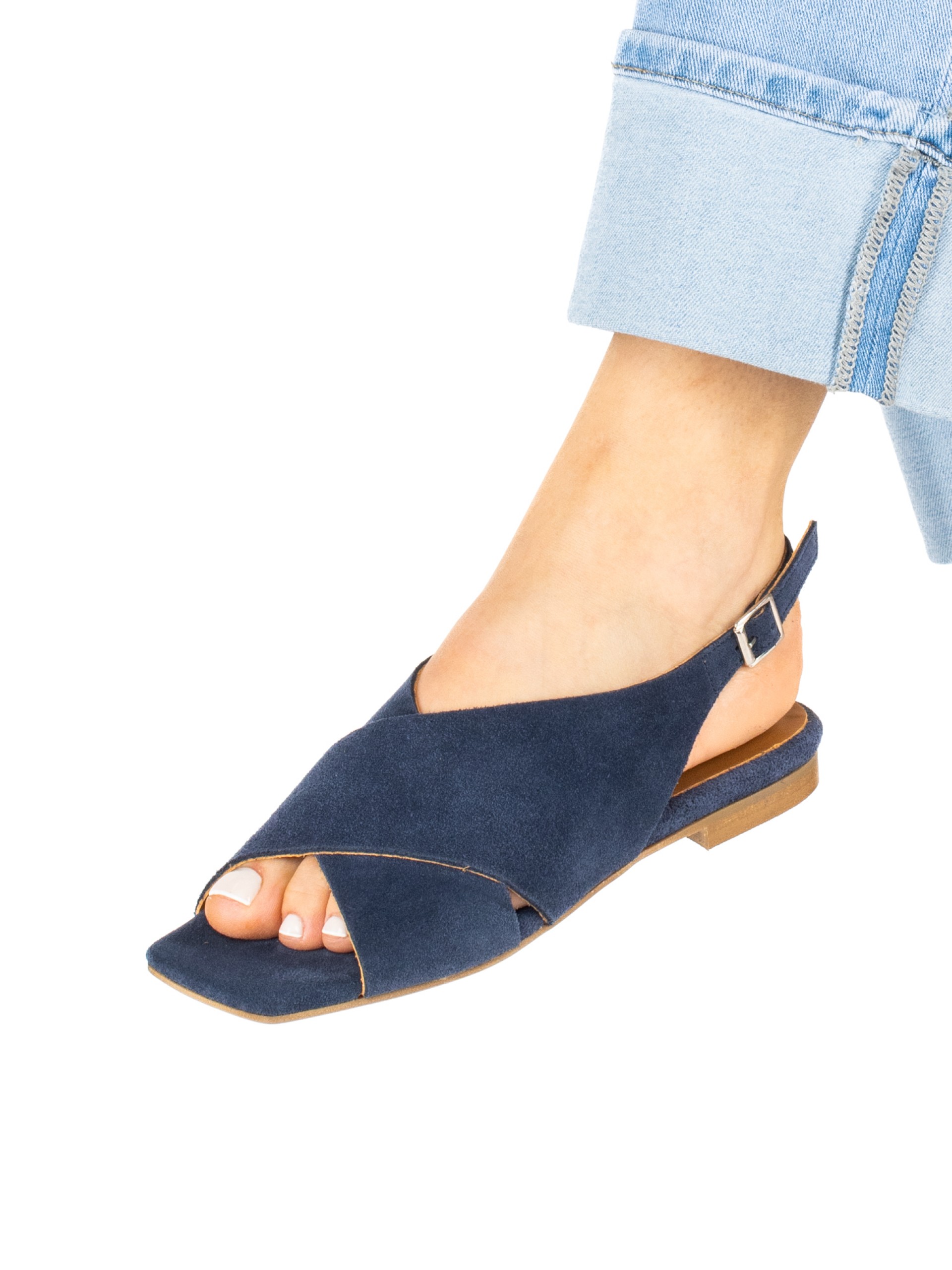 Women’s Suede Slingback Flat Shoe