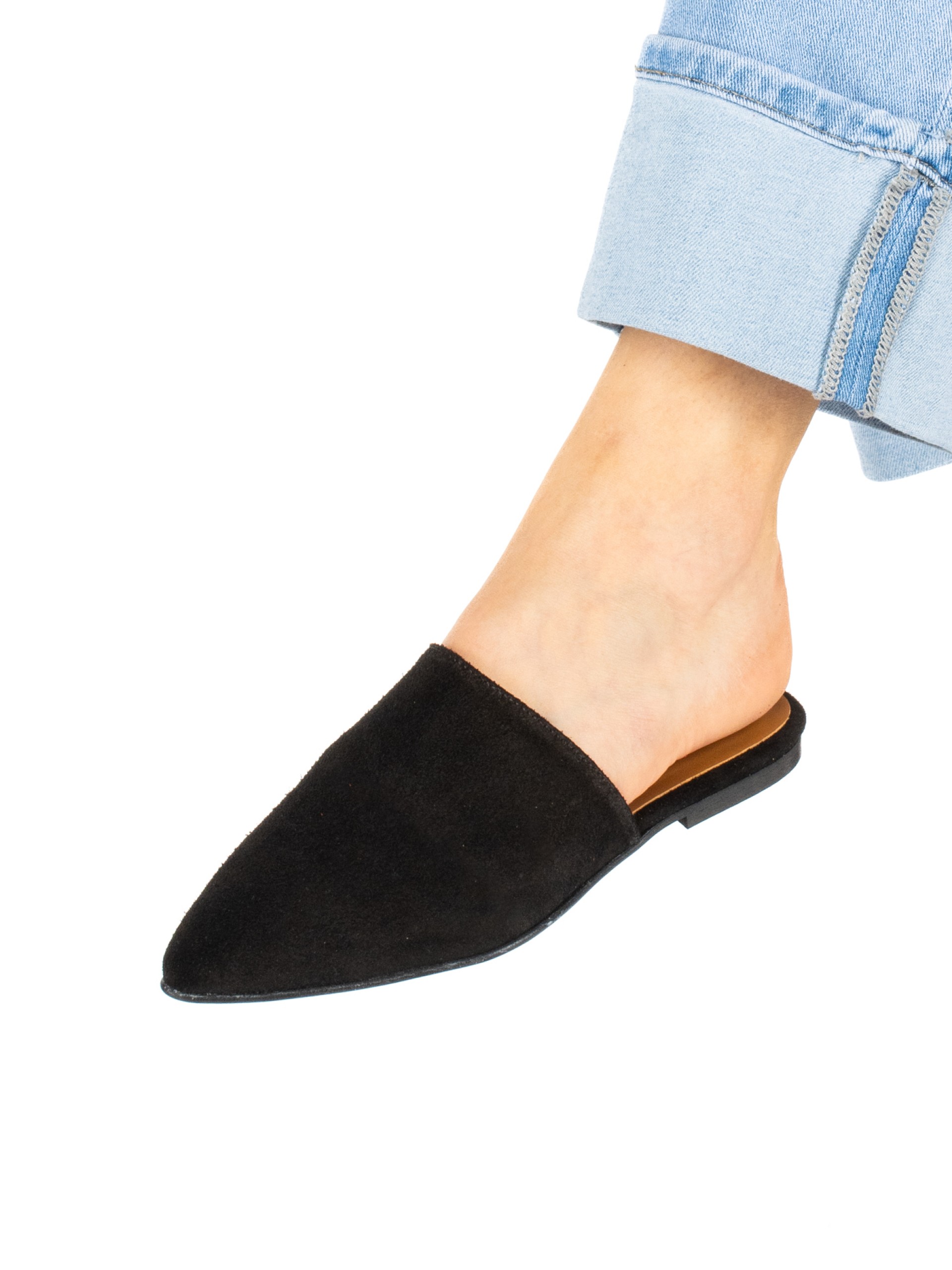 Women’s suede flat mule