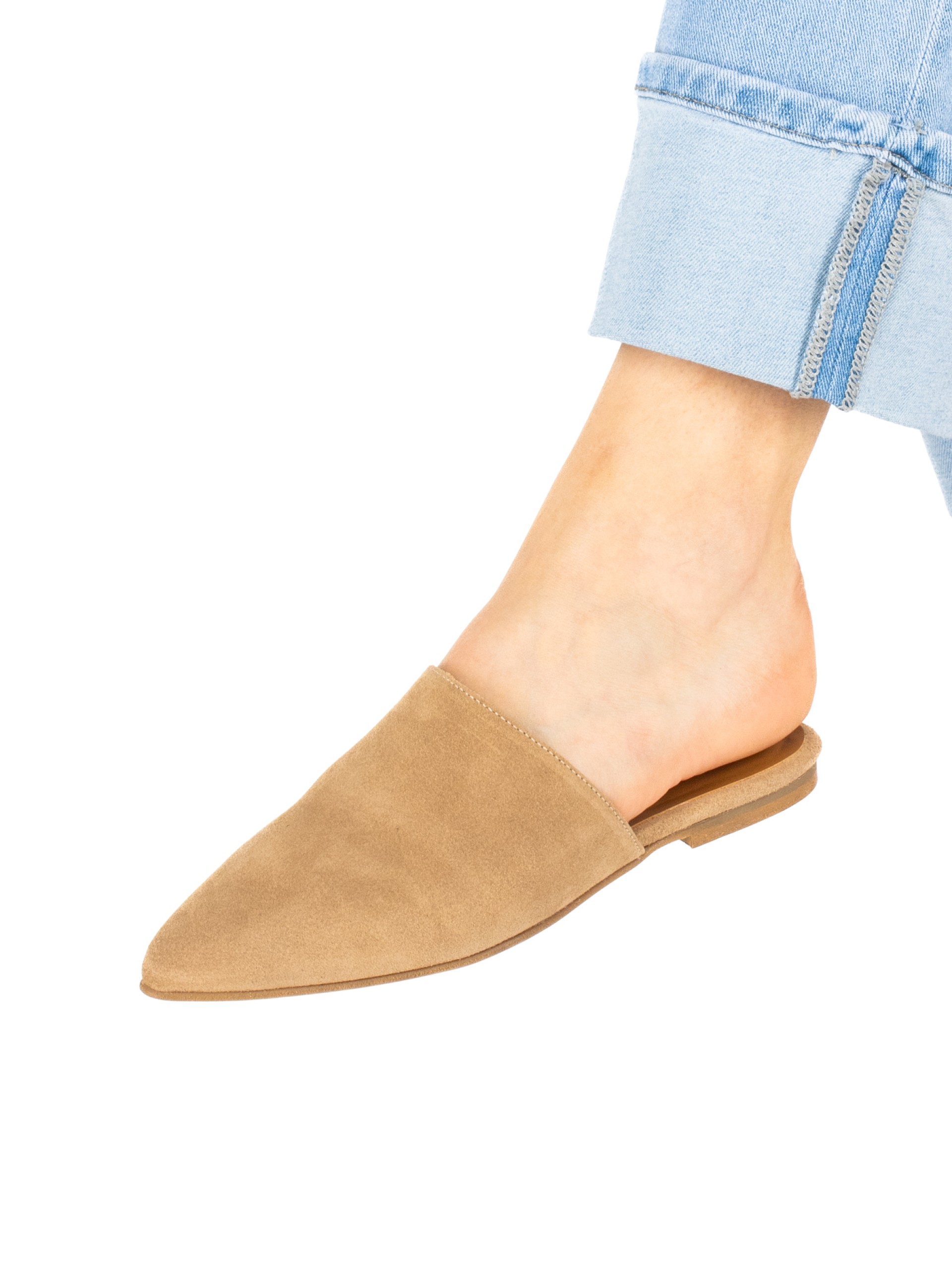 Women’s suede flat mule