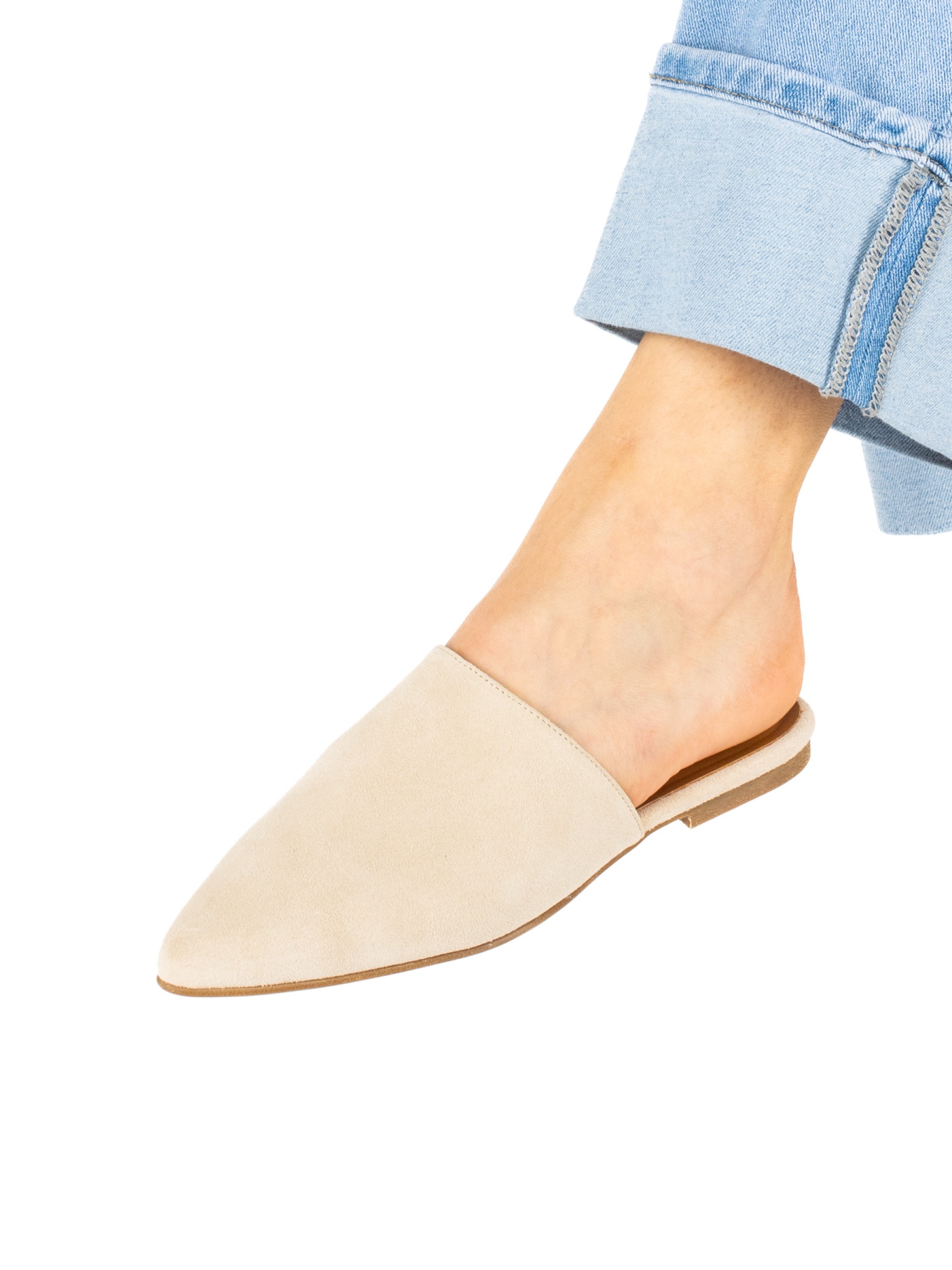 Women’s suede flat mule