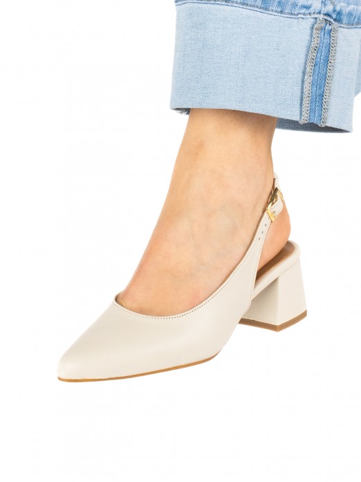 Women’s Leather Slingback Shoe Women’s Leather Slingback Shoe