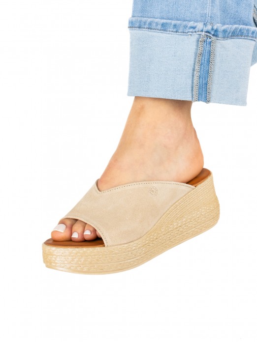 Women’s Suede Wedge Slide Women’s Suede Wedge Slide