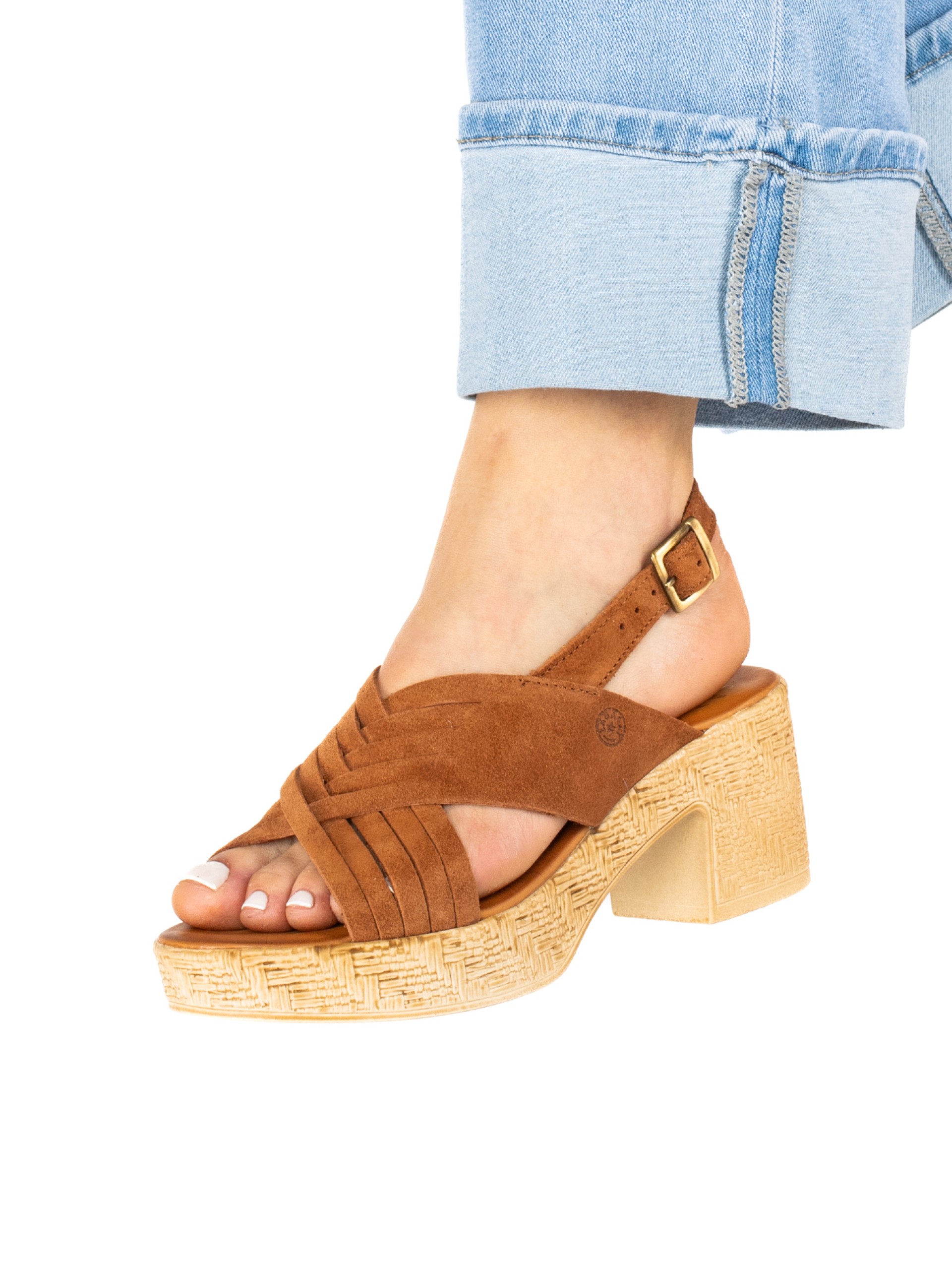 Women’s Suede Sandal with High Heel