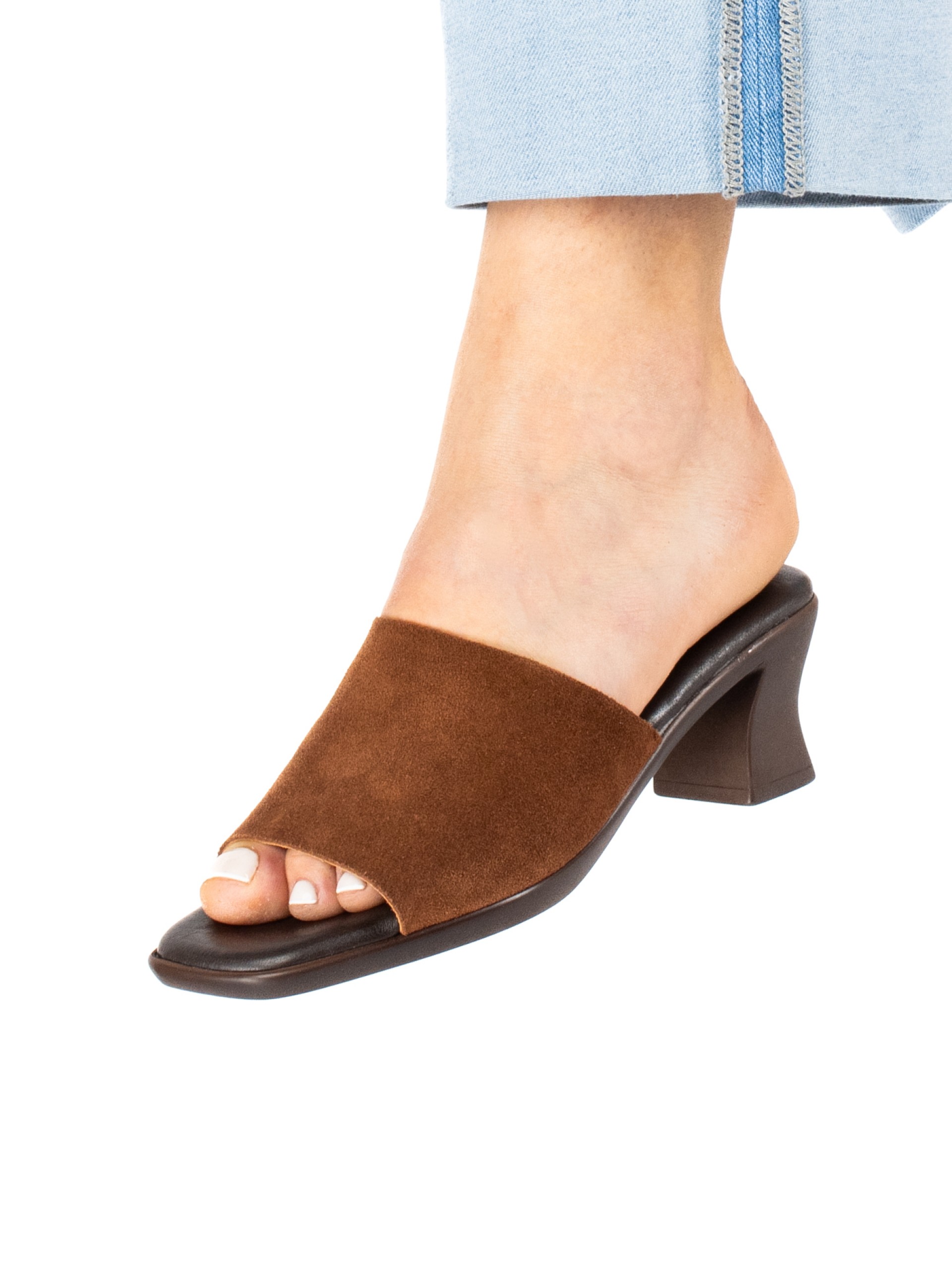 Kitten Heel Suede Mule