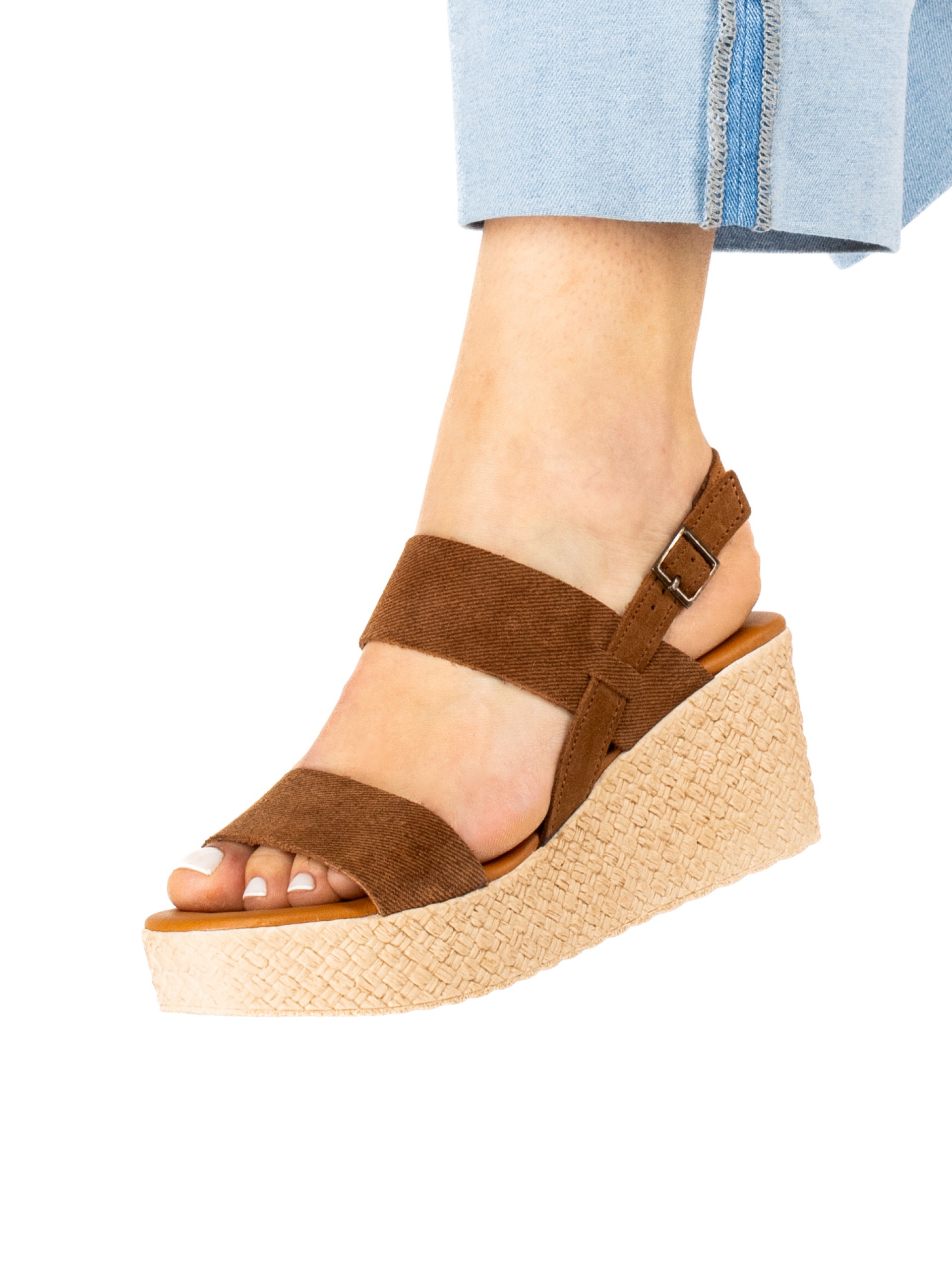 Women’s Suede Jeans Wedge Sandal