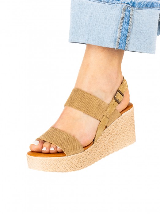 Women’s Suede Jeans Wedge Sandal Women’s Suede Jeans Wedge Sandal