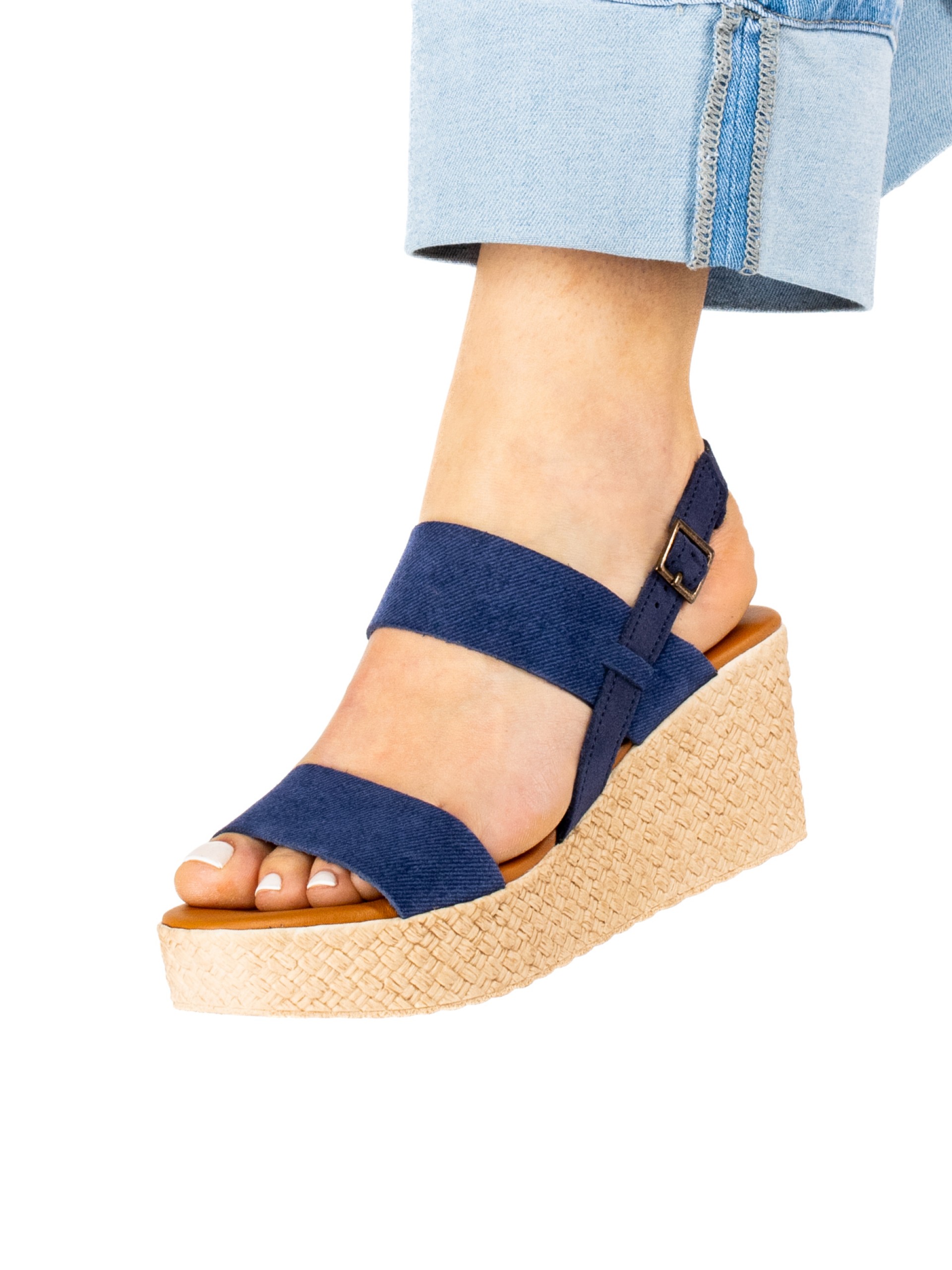 Women’s Suede Jeans Wedge Sandal