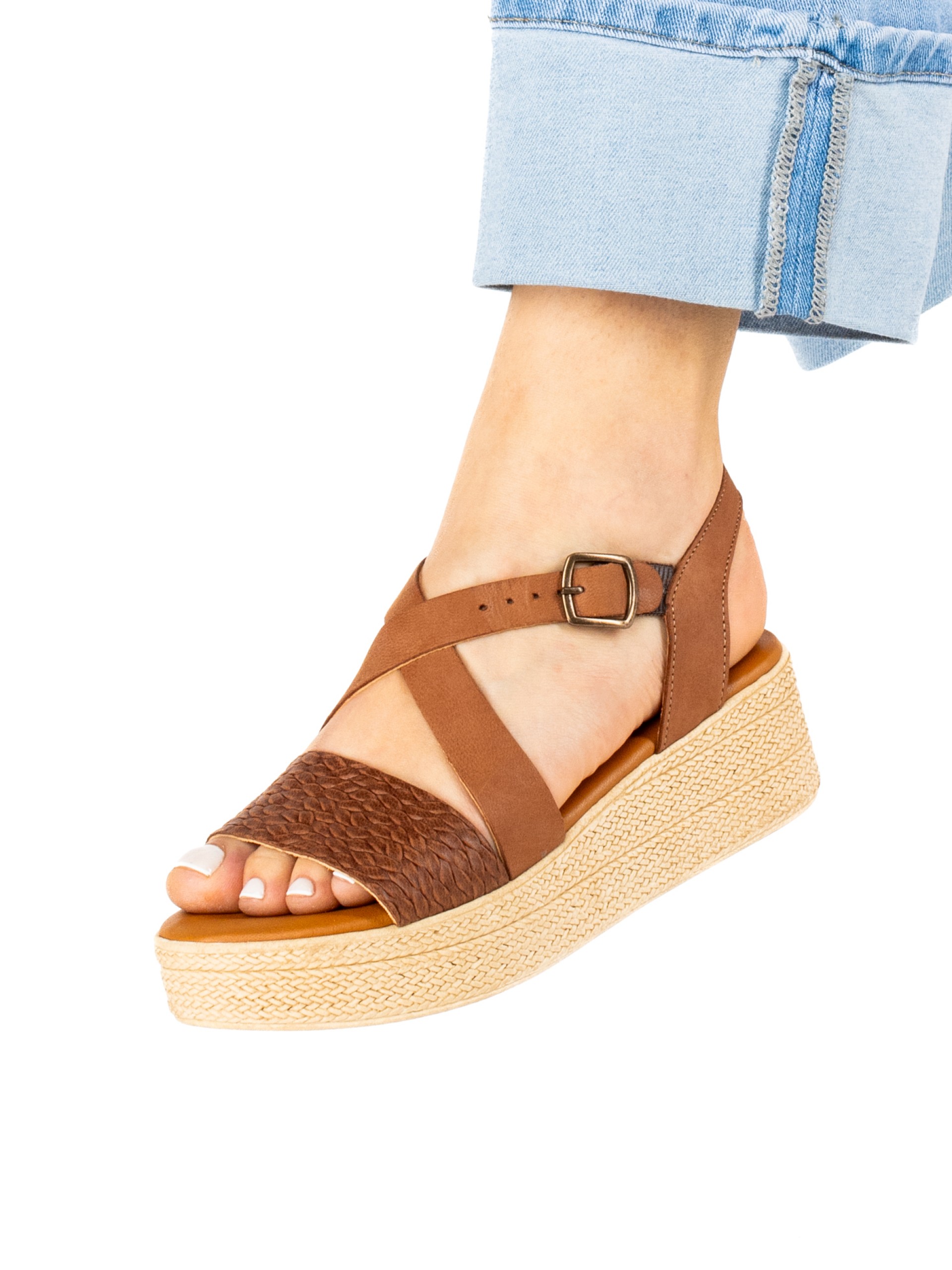 Women’s Braided Leather Wedge Sandal
