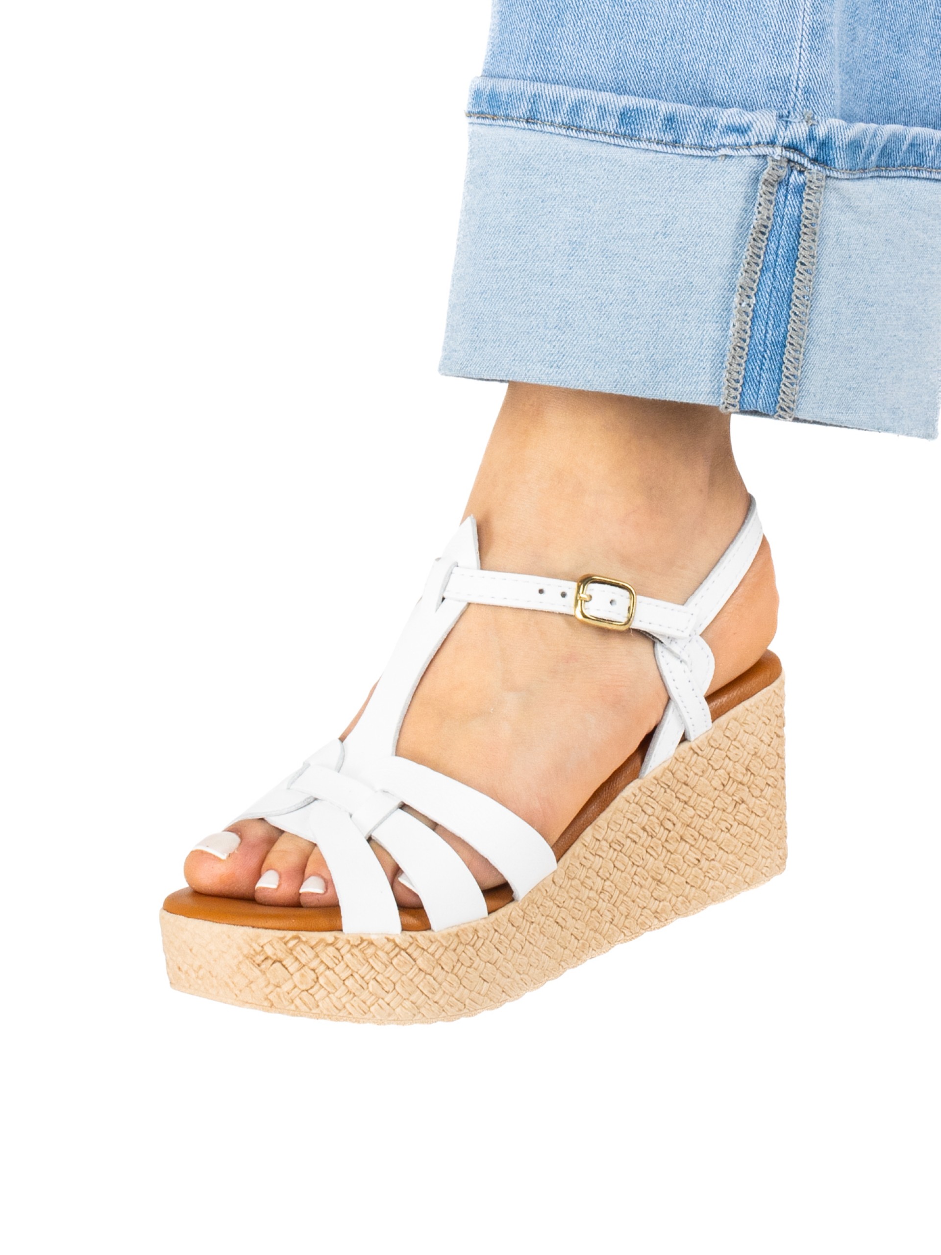 Women’s Suede Jeans Wedge Sandal
