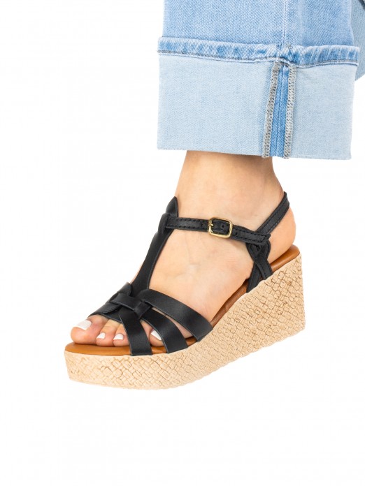 Women�s Suede Jeans Wedge Sandal