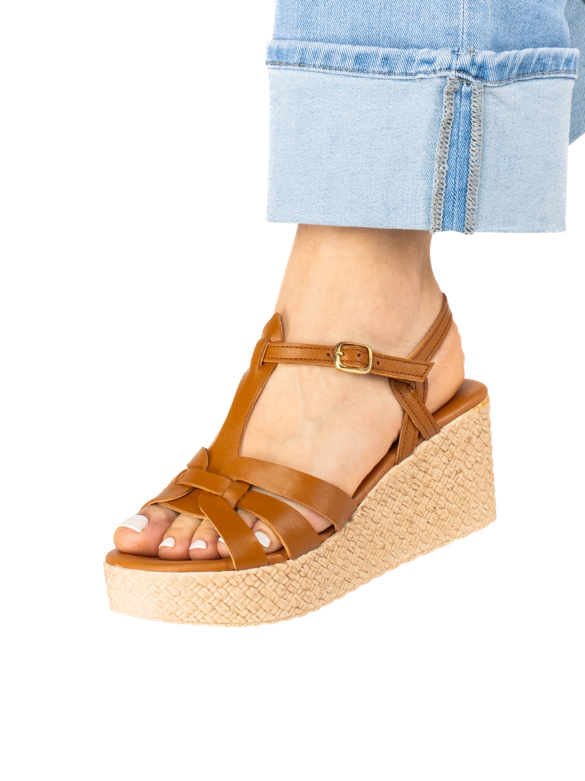 Women’s Suede Jeans Wedge Sandal