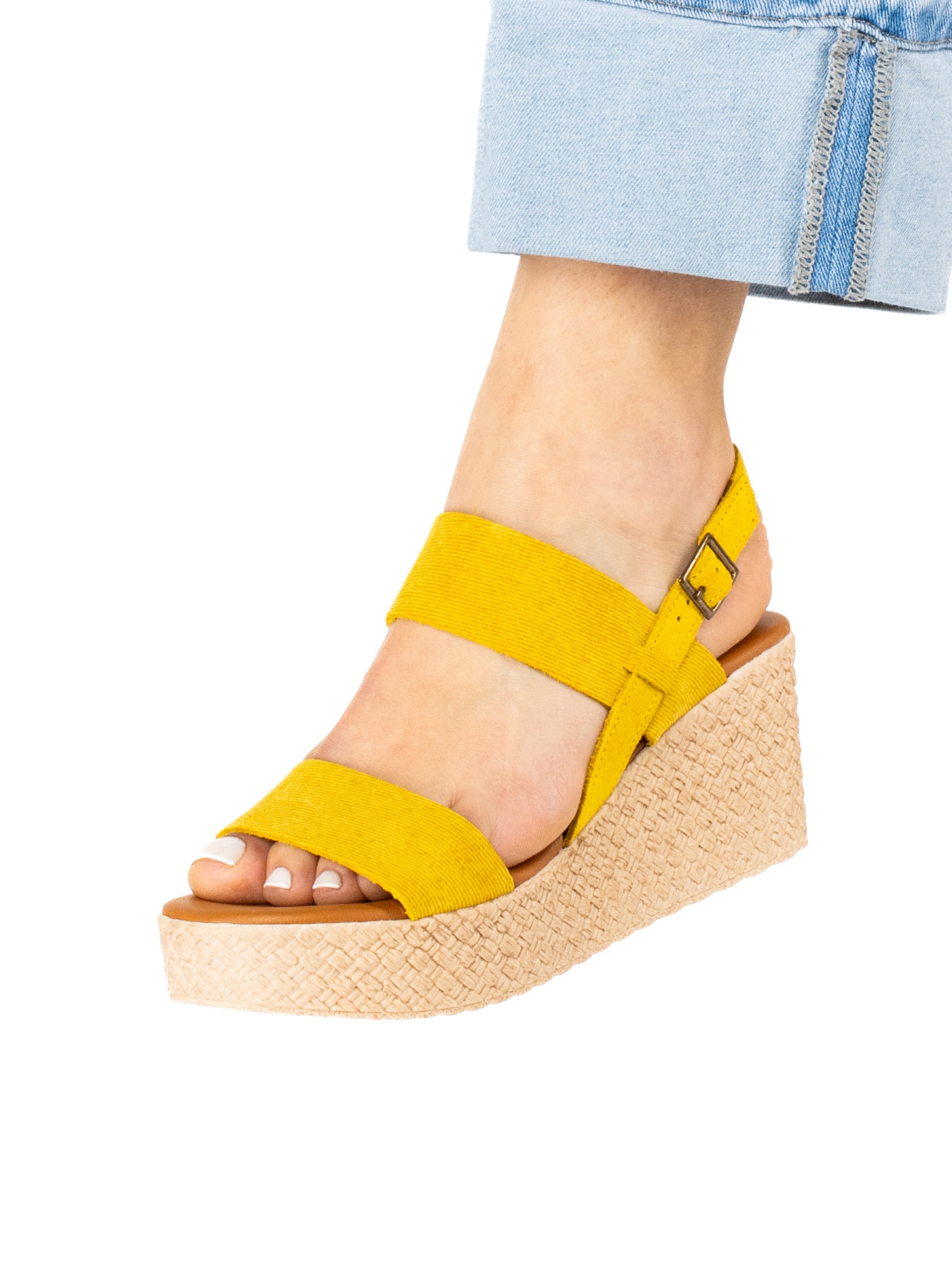 Women’s Suede Jeans Wedge Sandal