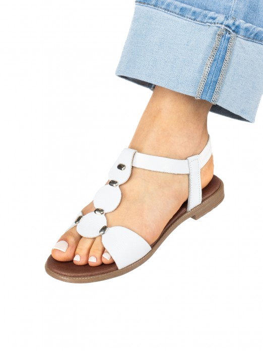 Women's Flat Leather Sandal