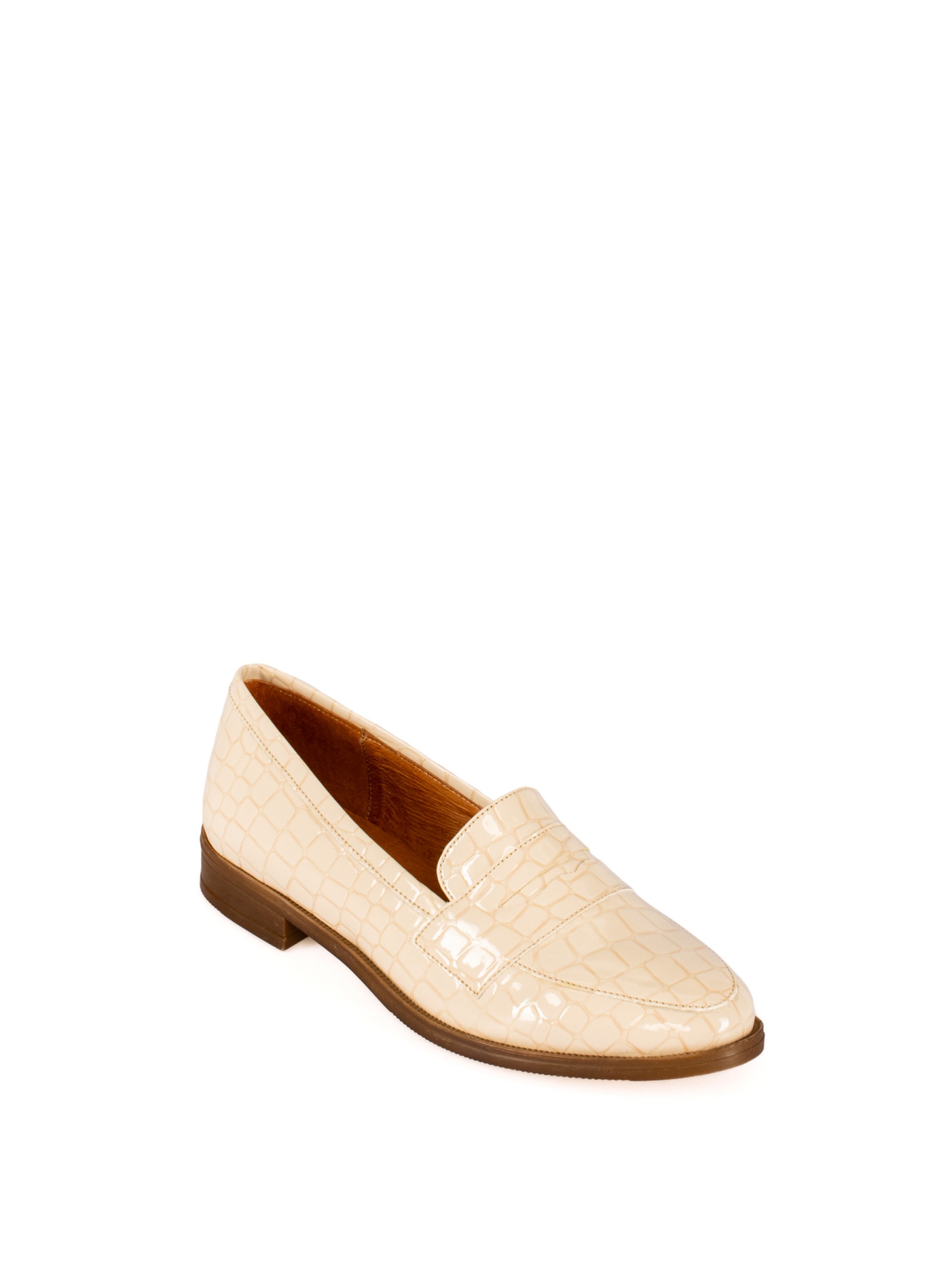 Sapato Mocassim de Senhora em Verniz Croco